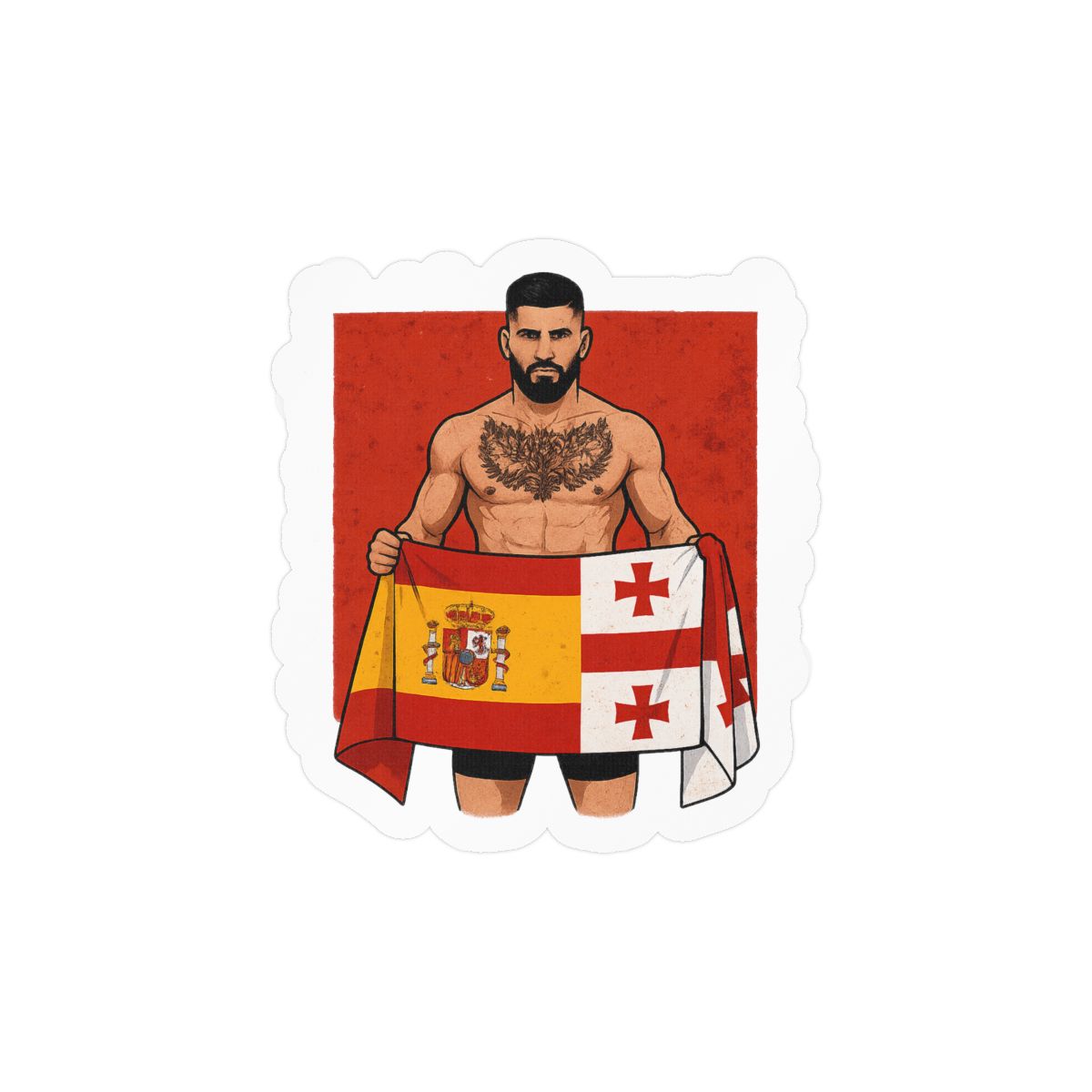 Ilia Topuria UFC Champion Sticker | Bold Vinyl Decal - alternate angle 1, merchandise