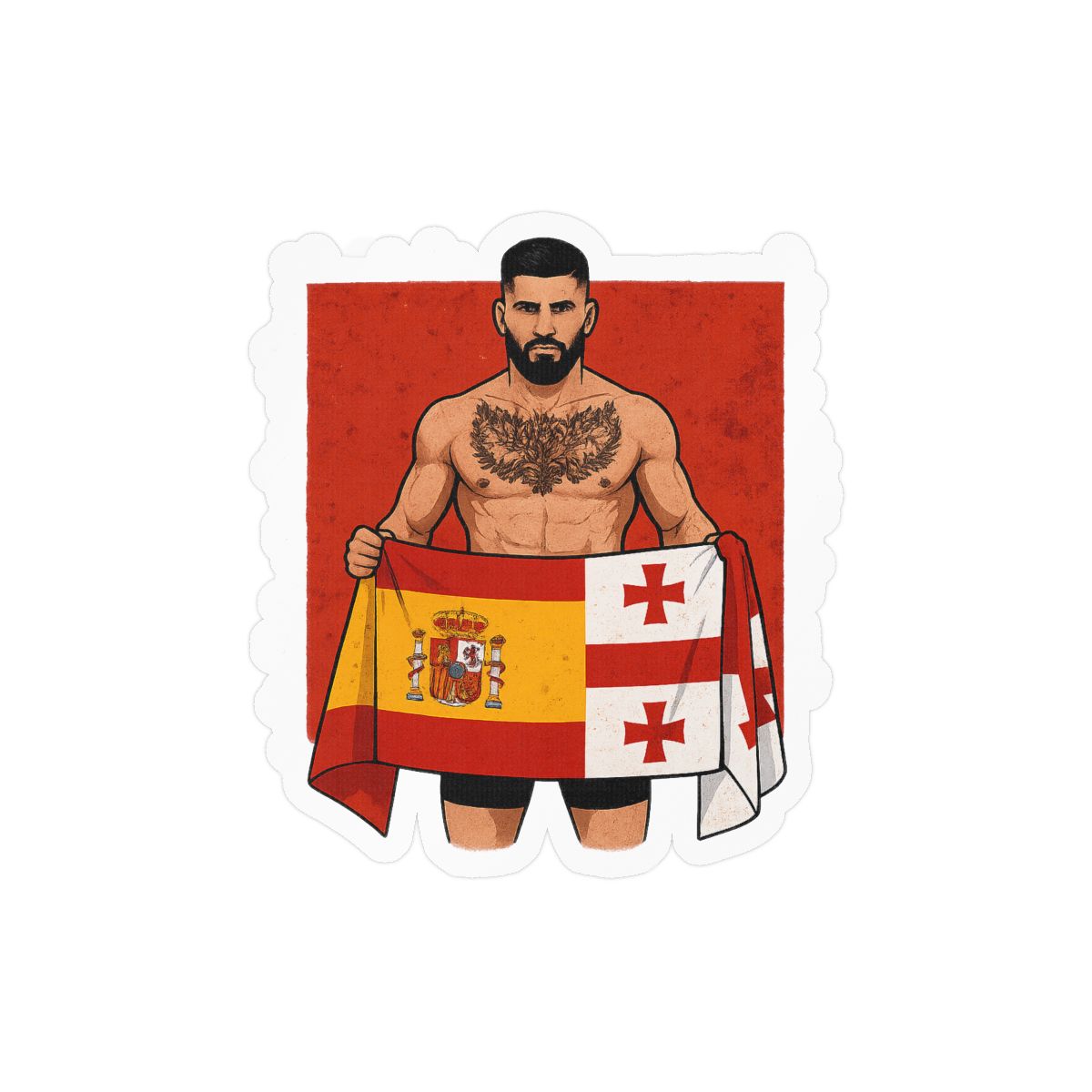 Ilia Topuria UFC Champion Sticker | Bold Vinyl Decal - alternate angle 2, merchandise