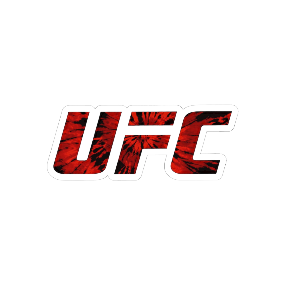 UFC Logo Red Spiral Tie Dye - alternate angle 2, merchandise