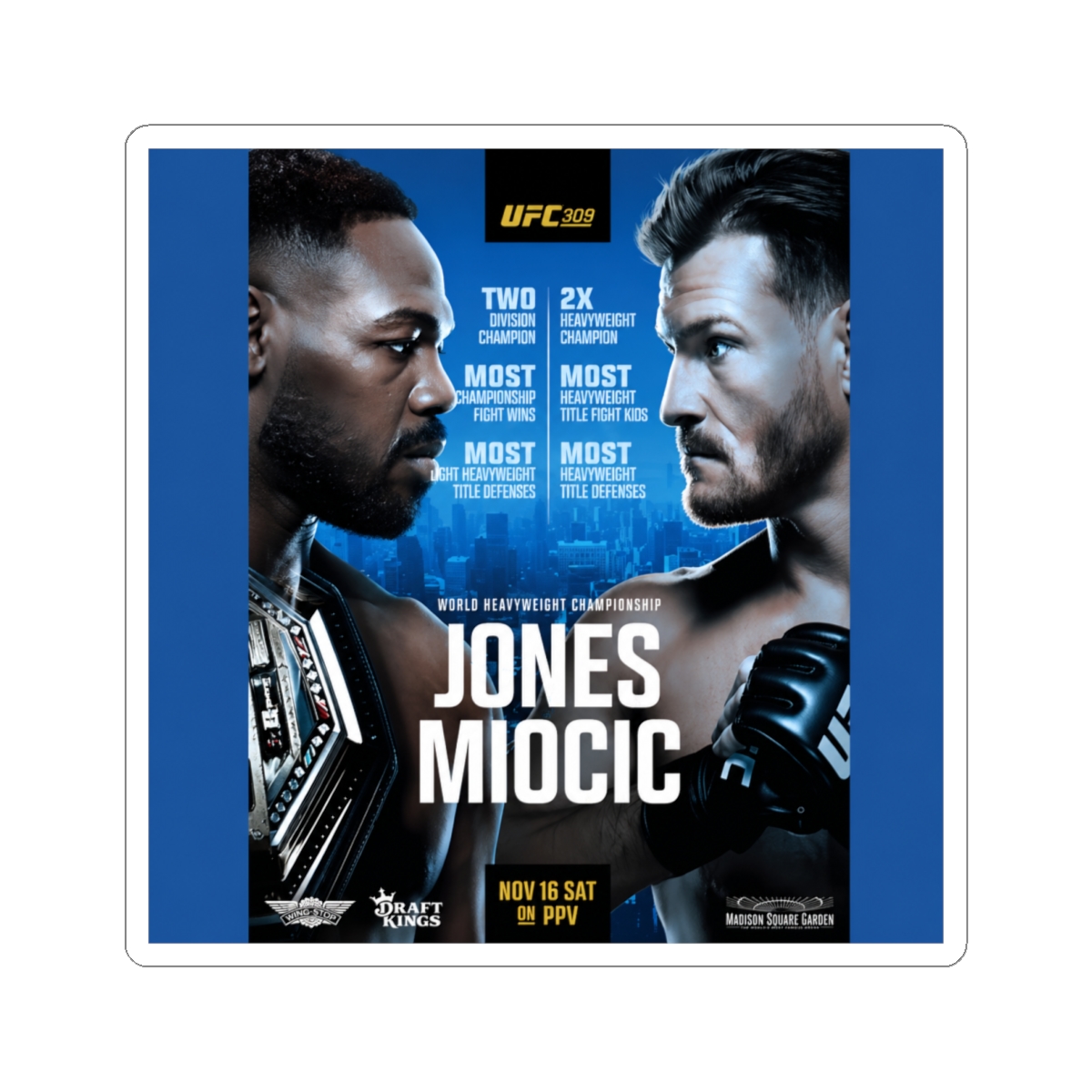 Ufc 309 Official Jones Vs Miocic - alternate angle 2, merchandise