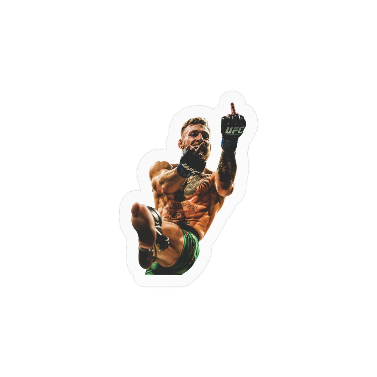 Conor McGregor Bold MMA Fighter Sticker | UFC Fan Vinyl Decal - alternate angle 1, merchandise