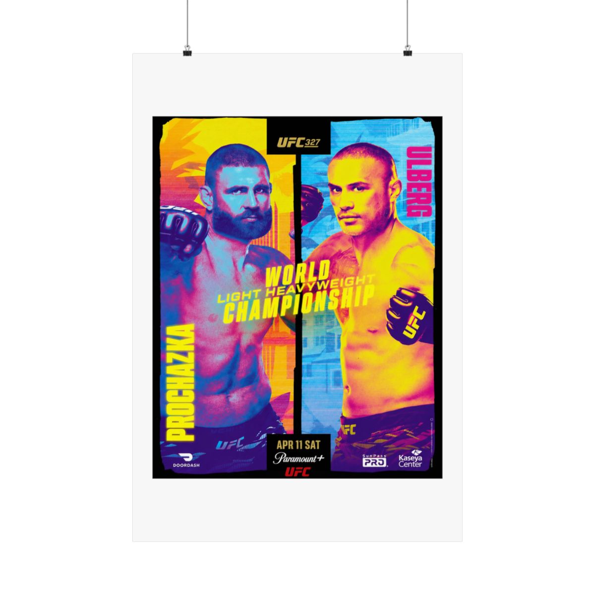 UFC 327: Procházka vs Ulberg First Edition Autographed Event Poster - alternate angle 5, merchandise