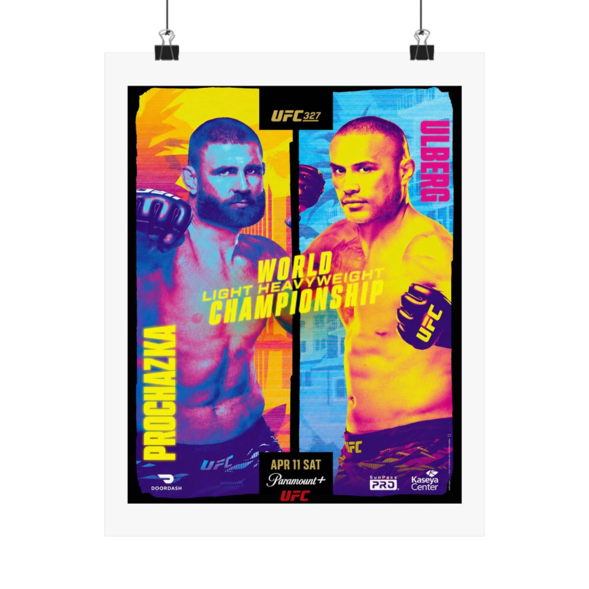 UFC 327: Procházka vs Ulberg First Edition Autographed Event Poster - alternate angle 4, merchandise