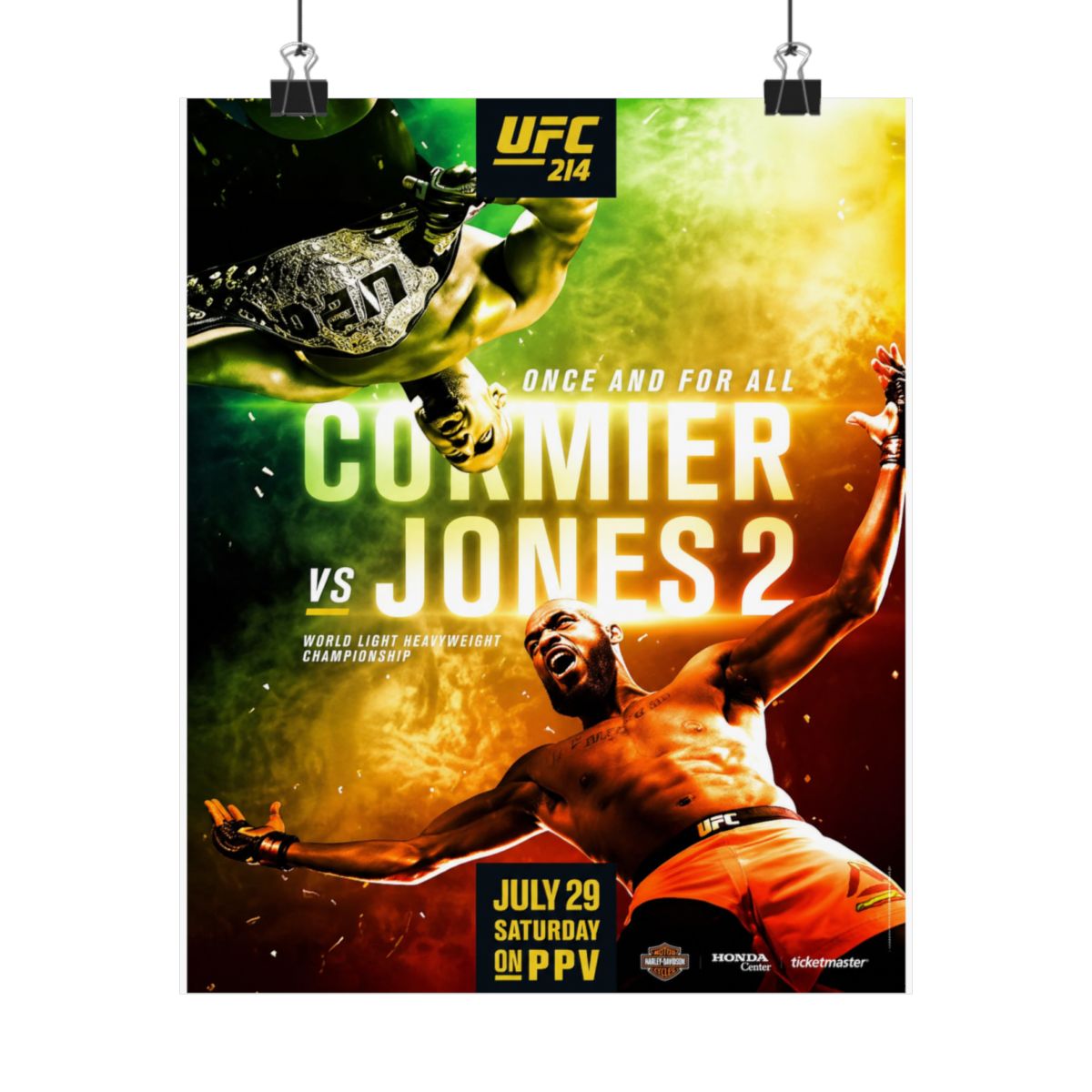 UFC "Once and for all Cormier vs Jones 2" Poster - Official Posters & Wall Art merchandise