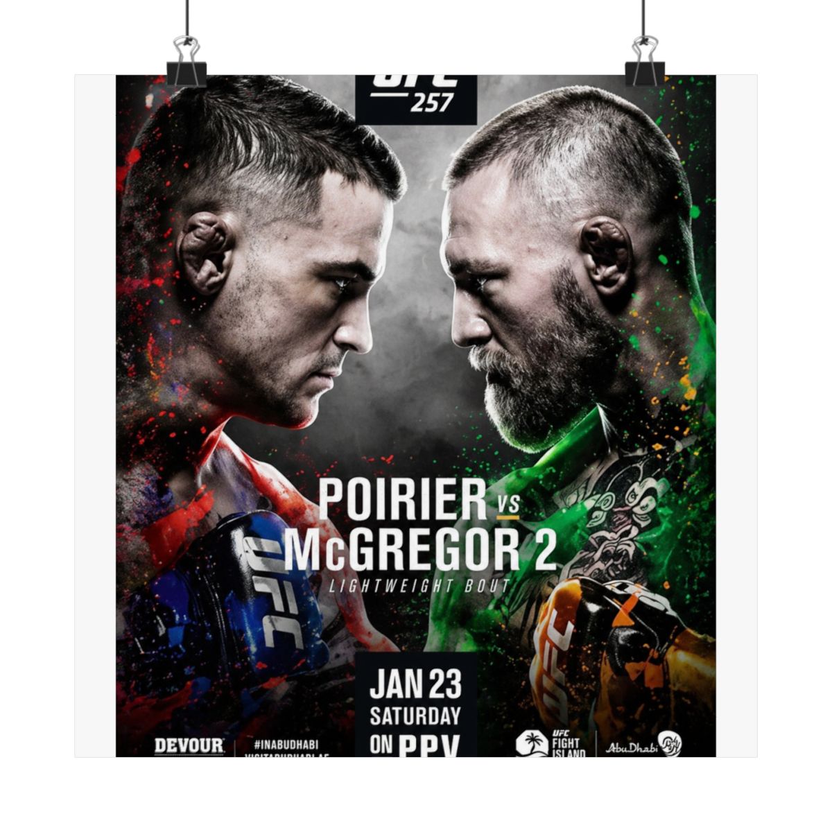 UFC "257" Poster - alternate angle 5, merchandise