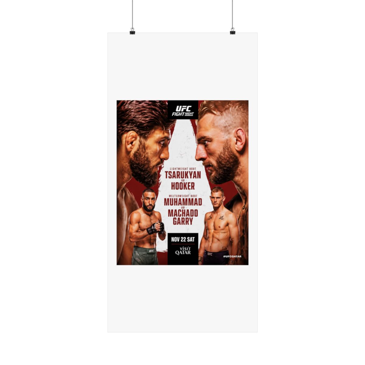 UFC Fight Night 265 Poster | Tsarukyan vs Hooker, Qatar - alternate angle 4, merchandise