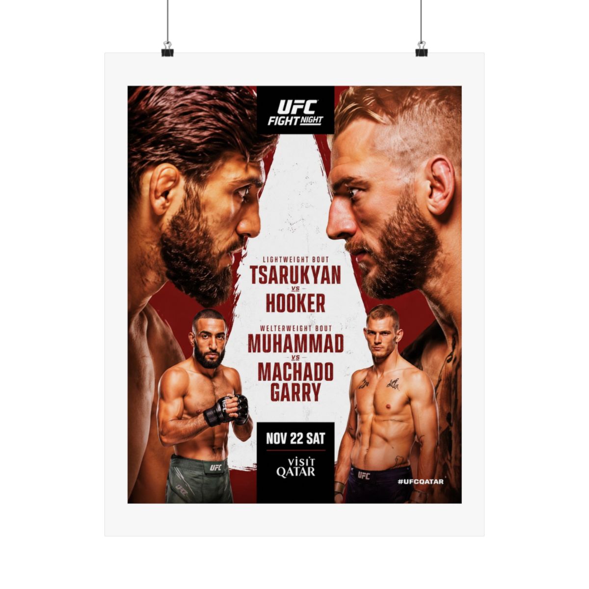 UFC Fight Night 265 Poster | Tsarukyan vs Hooker, Qatar - alternate angle 5, merchandise