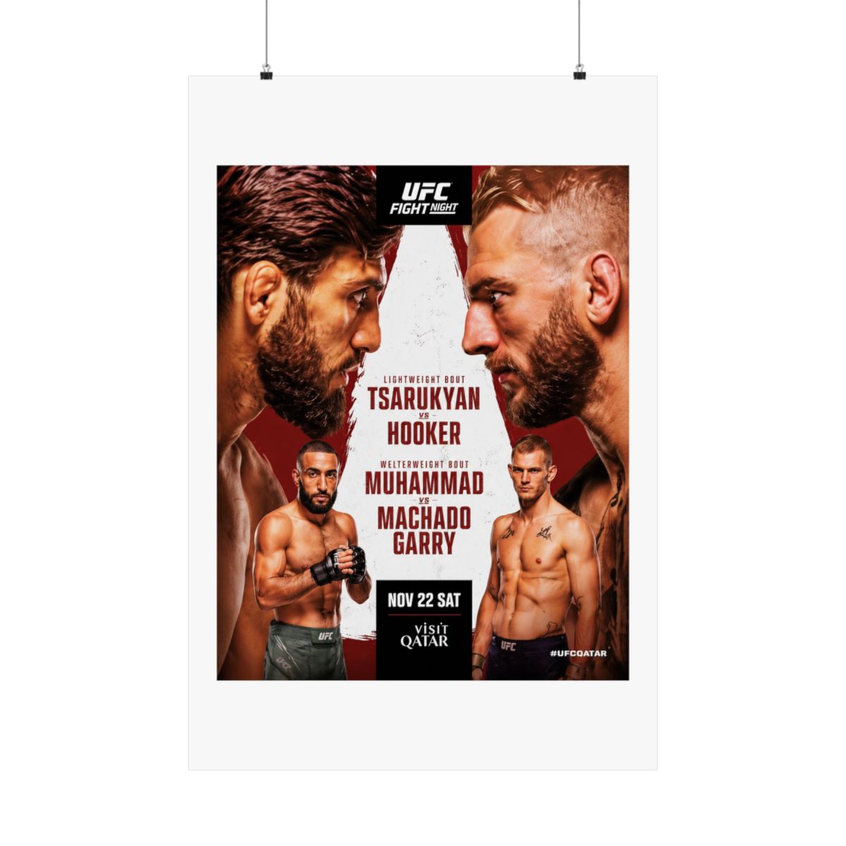 UFC Fight Night 265 Poster | Tsarukyan vs Hooker, Qatar - alternate angle 3, merchandise