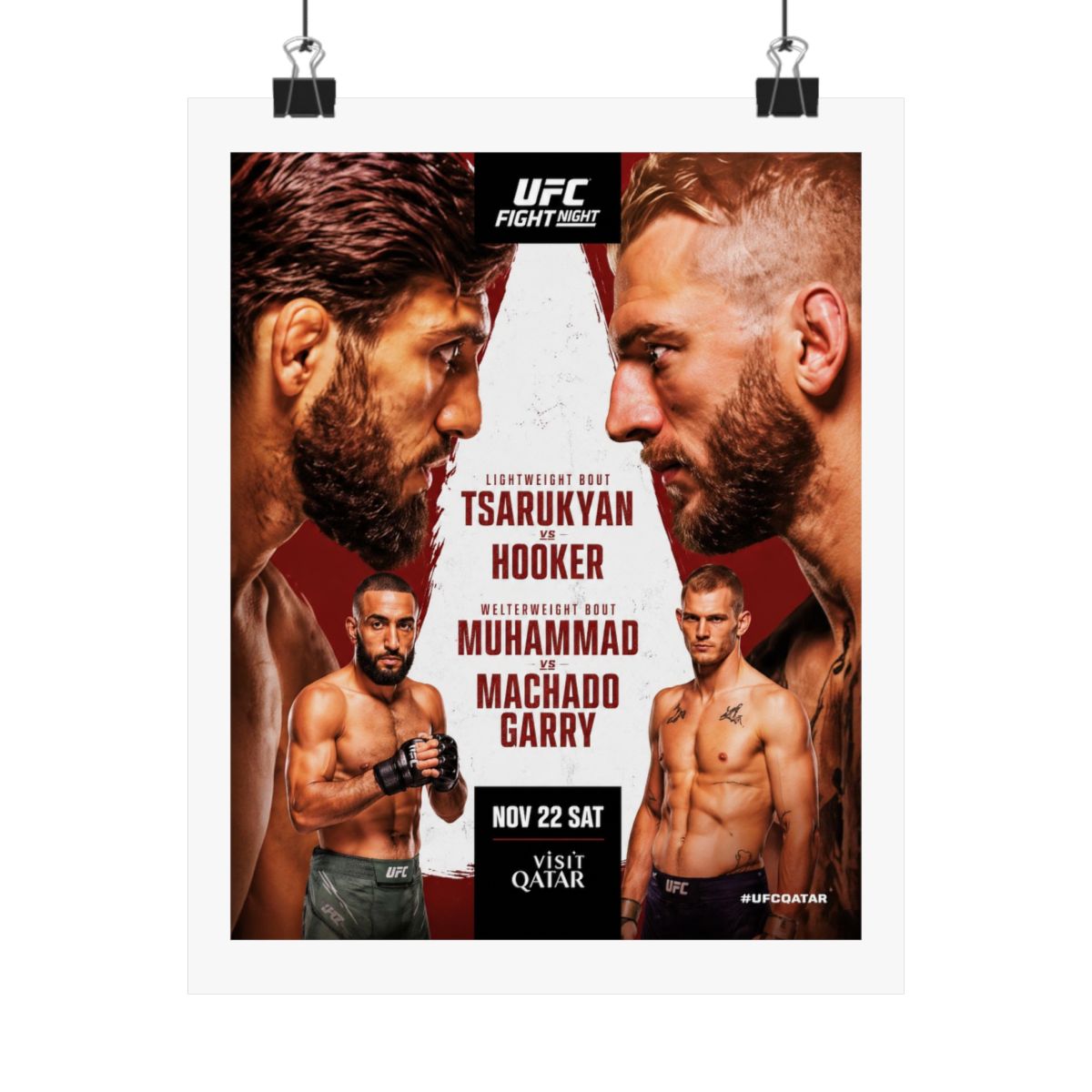 UFC Fight Night 265 Poster | Tsarukyan vs Hooker, Qatar