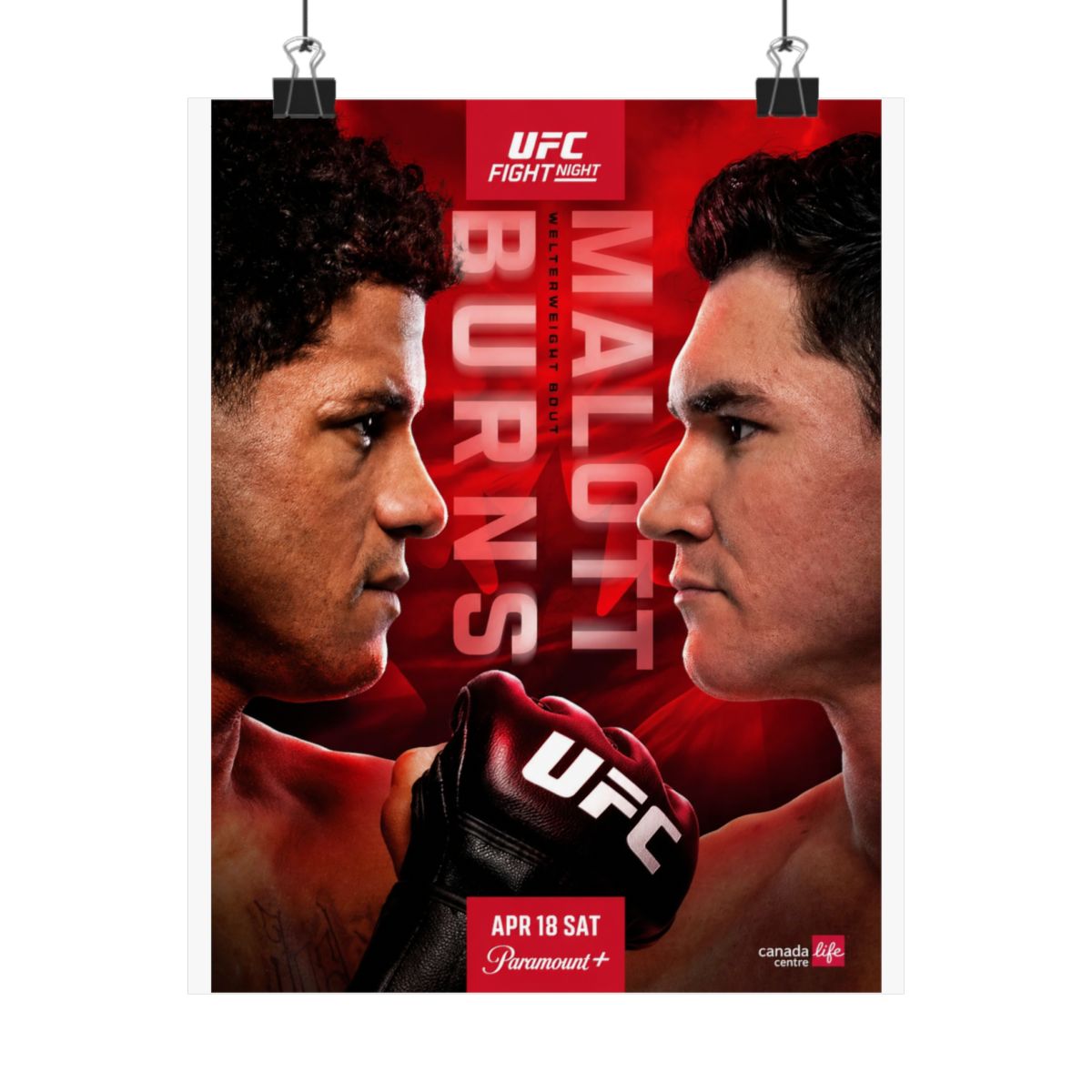 UFC Fight Night: Burns vs Malott First Edition Autographed Event Poster