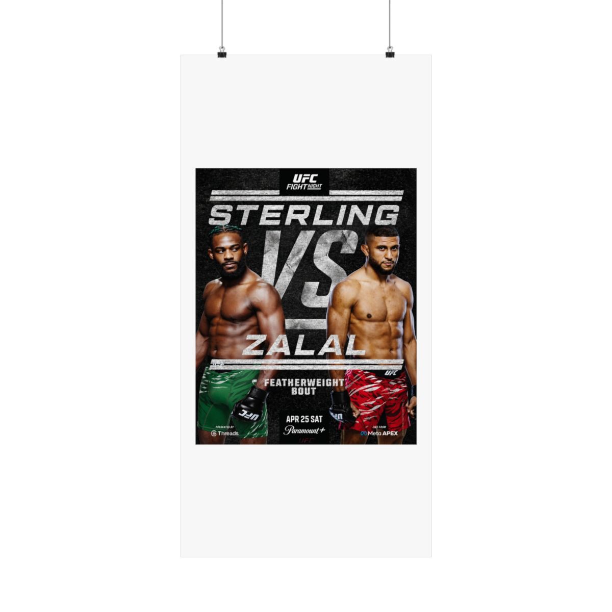UFC Fight Night: Sterling vs Zalal Autographed Event Poster - Official Posters & Wall Art merchandise
