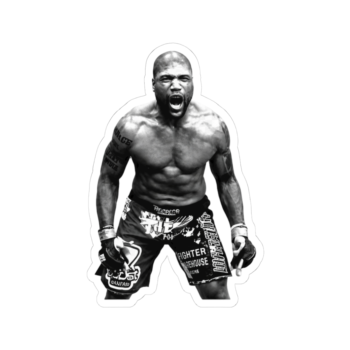 Quinton Rampage Jackson Sticker - alternate angle 1, merchandise